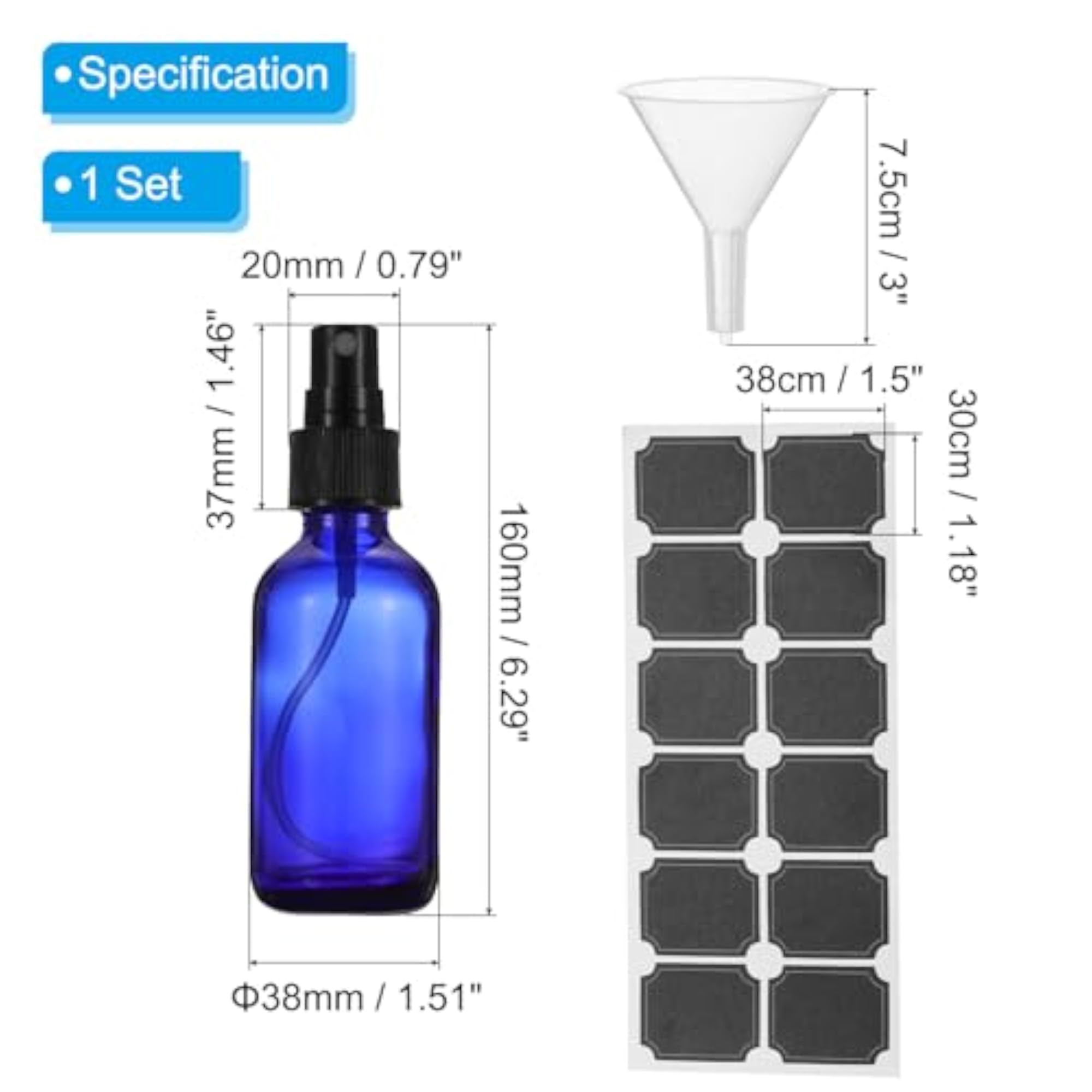 30ml Plastic Spray Bottles, 48pcs Empty Leak Proof