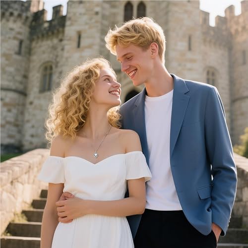 Sterling Silver Heart Necklace for Women 925 - Dainty Adjustable Choker, Cute Love Pendant, Trendy 2025 Layering Necklace, Romantic Gift for Her2