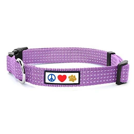 PAWTITAS Collier Chien reflechissant | Collier pour Chiot Collier pour Animal Compagnie | Accessoire Chien Collier pour Chien | Colliers pour Chiens pour Petit Chien - Colier Chien Orchidée Violette