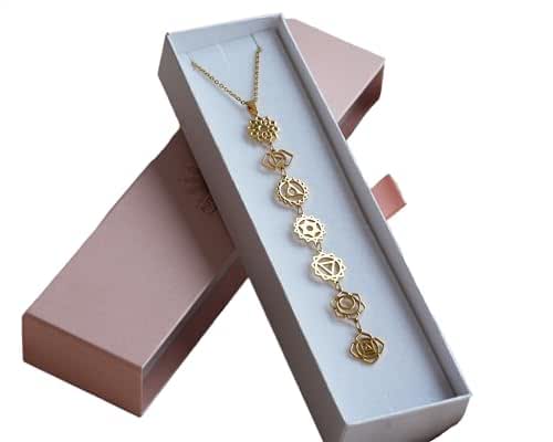 Baldur Jewelry Gold-Plated Seven Chakra Necklace