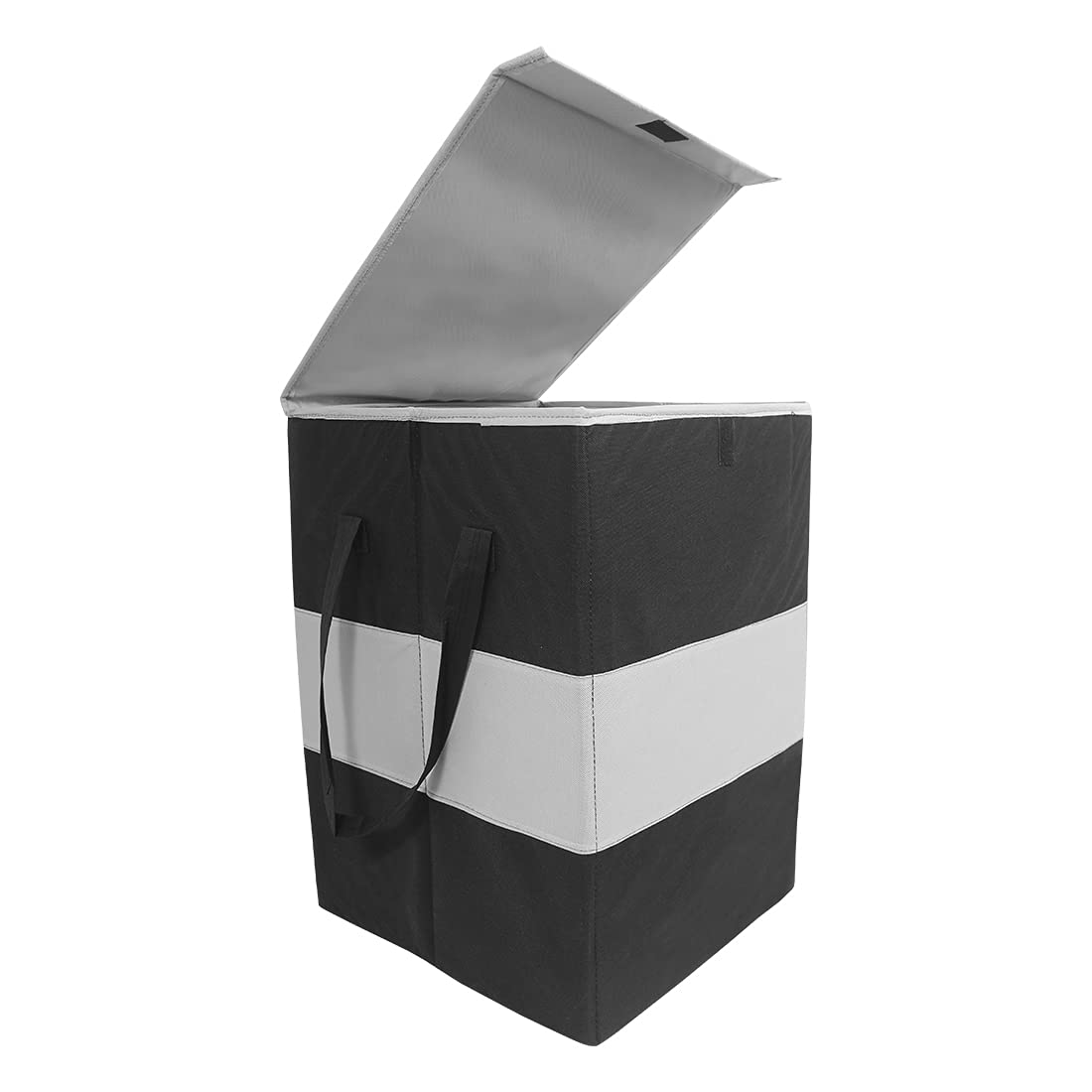 Amazon Brand - Solimo Foldable Laundry Organiser with Lid, Black (B083ZRZPTG) Amazon Price History, Amazon Price Tracker