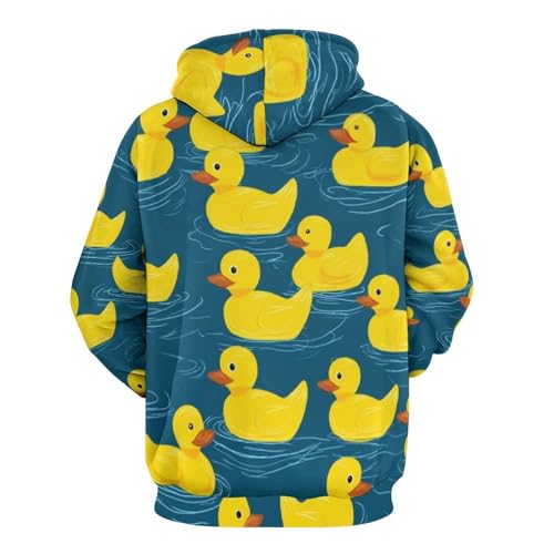Sweat à capuche bleu ample pull confortable finis les vêtements trop étroits - 3