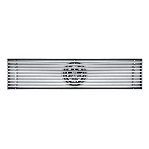 Caniveau de douche anti-odeur avec grille amovible pour bloquer les résidus