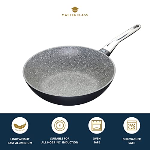 Wok MasterClass aluminio fundido antiadherente 28 cm gris miniatura 3