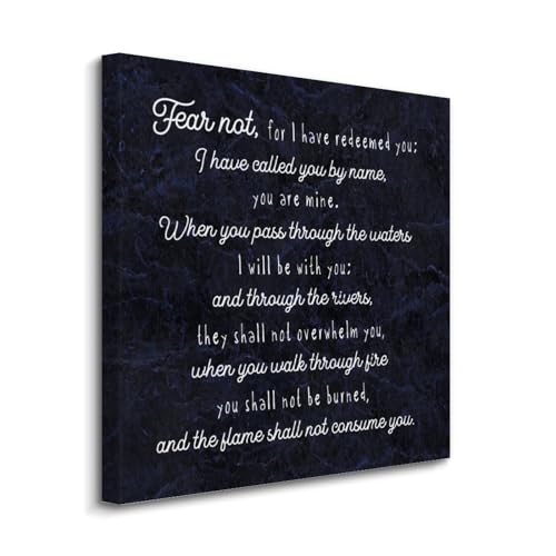 Póster artístico Fear Not de 20x20 pulgadas para decoración rústica de pared en el dormitorio