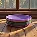 YUYUHUA Everyday Plastic Plates Reusable - Unbreakable Colorful Dinner Plate 10 inch - BPA Free Dishwasher Safe & Microwave Plates set of 12 for Kitchen Camping Patio Outdoor