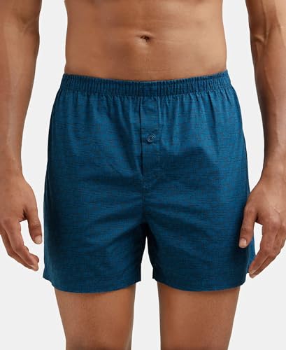 Image of Jockey 8222 Men's Super Combed Mercerized Cotton Woven Printed Inner Boxers with Ultrasoft and Durable Inner Waistband (Pack of 2)