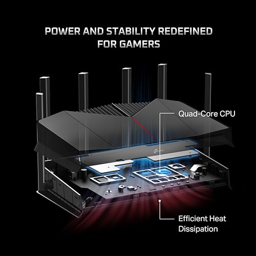 Image of TP-Link Archer GE400 BE6500 Dual-Band Wi-Fi 7 Gaming Router | 6.5 Gbps Speed | 2x 2.5G WAN LAN + 3x 1G LAN | USB 3.0 | 6 Antennas | RGB Gaming Panel | Compatible with Alexa & Google Assistant