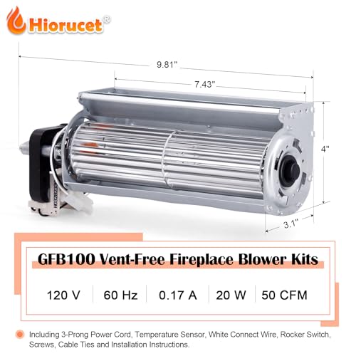 Ventilateur de cheminée sans ventilation GFB100 Pleasant Hearth