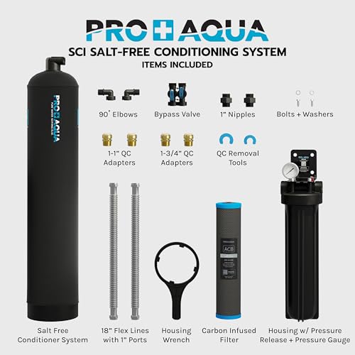 Ablandador de agua sin sal PRO+AQUA 10 GPM con filtro de carbono miniatura 2