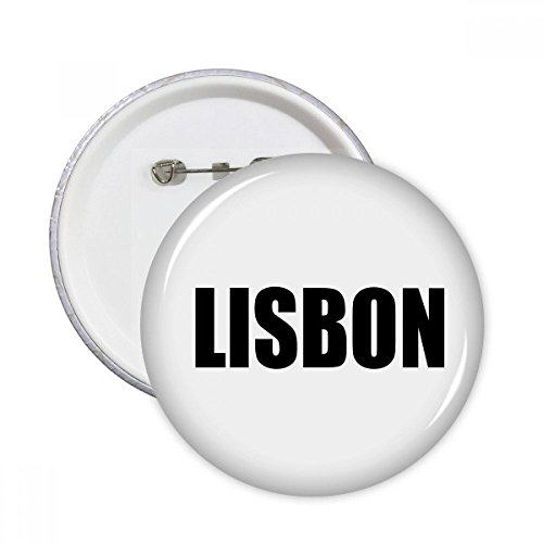 Bouton badge Lisbonne Portugal pin's rond multicolore pour customiser vêtement