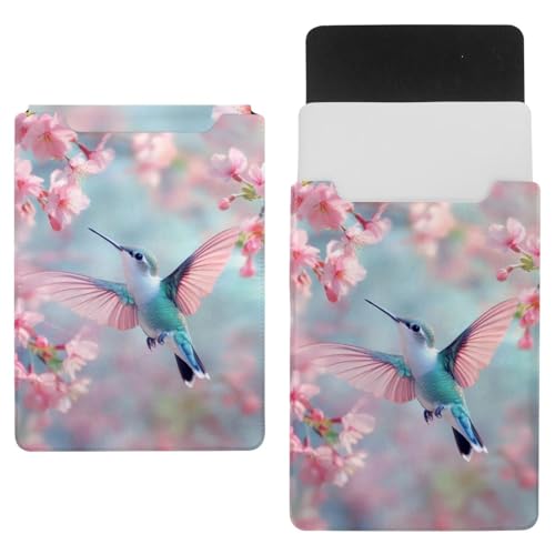 Housse pour ordinateur portable 13,8 pouces colibri rose aux finitions premium