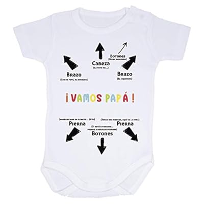 AR Regalos Body bebé divertido y gracioso Vamos papá (Manga larga - 0 a 3 meses) | Ya disponible en tu tienda friki favorita! En mundofriki.es! AR Regalos Body bebé divertido y gracioso Vamos papá (Manga larga - 0 a 3 meses) | Ya disponible en tu tienda friki favorita! En mundofriki.es!