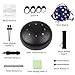 Steel Tongue Drum Kids Instrument: Musical Metal Tank Drums Set 6 Inch 8 Notes C-Key for Meditation Yoga Education Percussion with Bag, Music Book, Mallets, Finger Picks(Black)