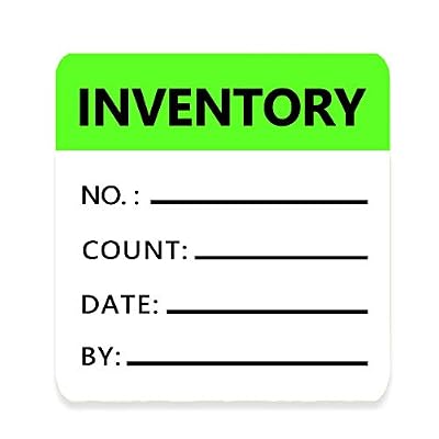 Top label 1.8x2 Inch Inventory Label,Inventory organizer Stickers,Inventory Control Labels,500 Pcs,Green,1.8x2 Inch