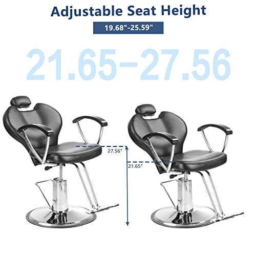 Winado Hydraulic Reclining Barber Chair With Head Rest, 360 Degrees Rolling Swivel Salon Spa Styling Equipment For Hair Stylist Women Men #TOP1