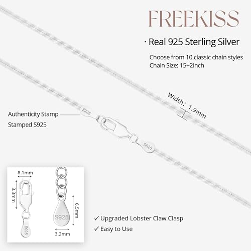 Image of Freekiss Layered Necklace Set for Women Stackable | Herringbone Snake Cuban Rope Chain, Dainty Choker, Layered Stackable, Non Tarnish, Hypoallergenic, Adjustable 14-18.5 inch