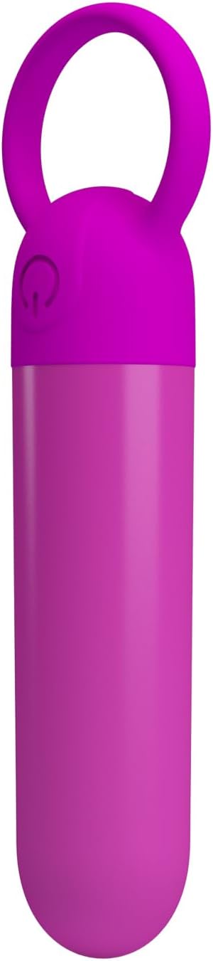2 Colors Soft Silicone Mini Bullet Vibrator with 10 Modes, Waterproof Rechargeable Nipple Clitoral Vibrator Adult Sex Toy for Women - Dark Purple