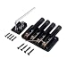 Alnicov 4 String Headless Guitar Bridge Tailpiece Saddle,Fixed,With Worm involved string,Black