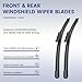 EMITHSUN® 22-Inch Wiper Blades:2-Pack Windshield Wipers for Chevrolet Avalanche Silverado Suburban Tahoe-All-Season Beam Design-Exact Replacement for Chevrolet Cars