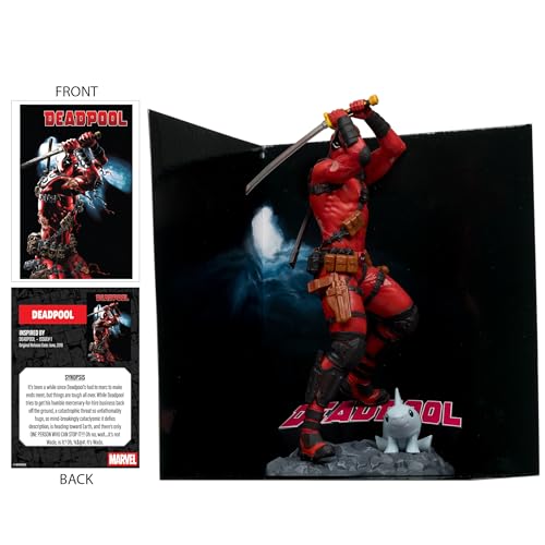 McFarlane Marvel Deadpool 1:10th Scale Collectible with Scene (Deadpool #1) Toys, Multicolor, 7.21 tum, 7.5 tum, 5.65 tum - Image 2