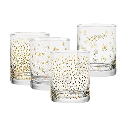 gold old-fashioned glasses