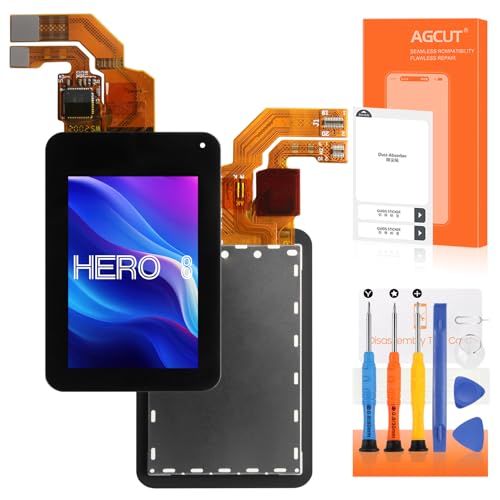 Écran LCD pour GoPro Hero 8 LCD Display pour GoPro Hero8 Écran de Rechange Digitalizer Touchscreen Panneau Verre Complet Assemblée avec Kit de Réparation,...