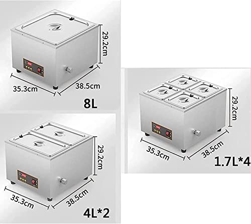 Uzouri Chocolate Tempering Machine, Commercial Electric Chocolate Melter, With Digital Temperature Control, Stainless Steel Food Warmer For Chocolate/Milk/Cream #TOP5