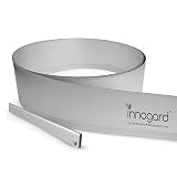 innogard 6009-001 – Rasenkantenband – aus Alu-Zink – Höhe 20 cm, dünn und stabil – Beet-Begrenzung mit 10 m Länge