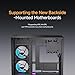 Iota C70 BK Mid-Tower Computer PC Gaming Case,Pre-Installed 6 ARGB Fans with Fan Hub,Real-Time Temp Digital Display,Large Capacity,Panoramic View,Quick-Release,Heavy Process,Type-C 3.1*1,USB 3.0*2