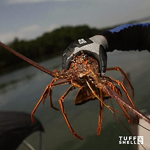 Tuff Shell Cut Resistant Lobstering Gloves, Crab Gloves, Diving Gloves, Lobster Diving Gloves, Spearfishing Glove (Large) #TOP3