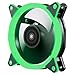 UNYKA GAMING Ventilador Ordenador CANDY 20 RING LED Verde, 120 mm, Ultra Silencioso, con Soporte de Goma y 7 Aspas