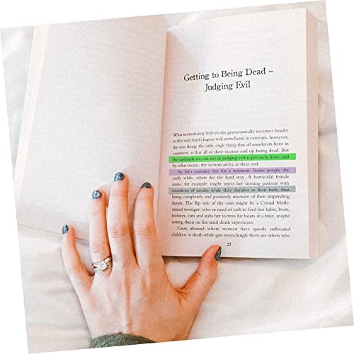 Hemoton 2 Coloridas De Livros Coloridos Para Fichários Tiras De Destaque Adesivos De Leitura Separad