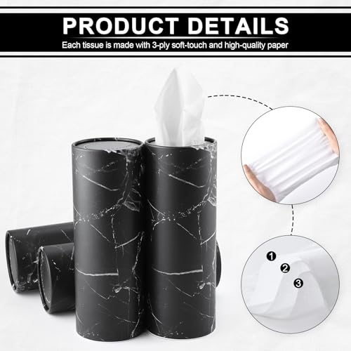 image for JUSTTOP Car Tissue Holder,Car Travel Kleenex Cup Holder with 4 Pack Fa