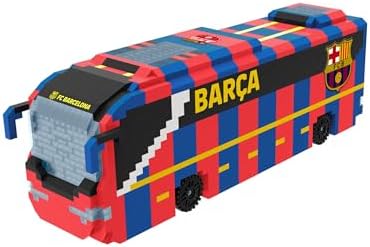 FOCO Offizielles Lizenzprodukt FC Barcelona BRXLZ-Steine 3D-Fußball-Reisebus Bau-Set