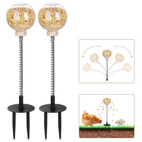 moyardow Peck Toy Interactive Slow Feed Release Toy for Your Flock Chicken Slow Feeder Boredom Busting Fun Maintain Your Hens Entertained(2 Pack)