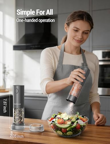 Image of ThermoMaven Electric Salt and Pepper Grinder Set with 110ML Large Capacity