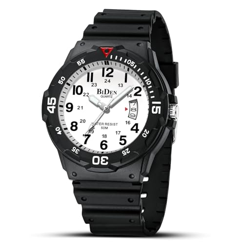 HANPOSH Reloj Hombre Reloj de Cuarzo Analógico 50M Relojes de Pulsera a Prueba de Agua Relojes Geniales con Fecha Reloj de Diseñador de Moda de Negocios Relojes
