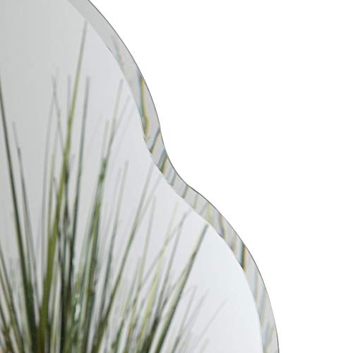 Kate And Laurel Reign Modern Frameless Arch Mirror, 20" X 30", Silver, Contemporary Home Decor Accent #TOP4