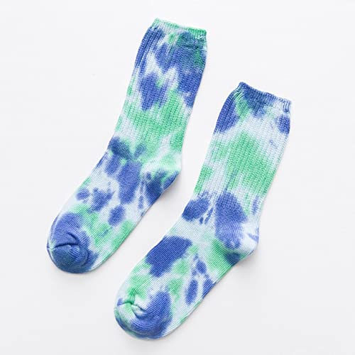5 Pairs/pack Women Cotton Skate Socks Funny Cycling Running Hiking Tie Dye Fashion Socks