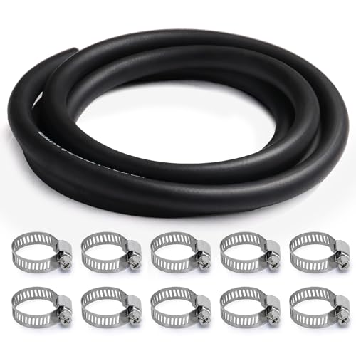 BEIJIULI Straight 11FT Length Heater Hose Coolant Radiator with 10 Hose Clamps, Reinforced...