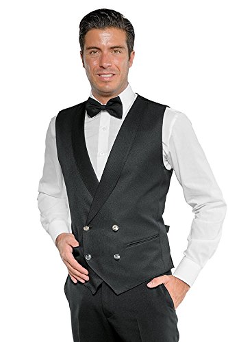 Isacco - Gilet unisex doppiopetto nero
