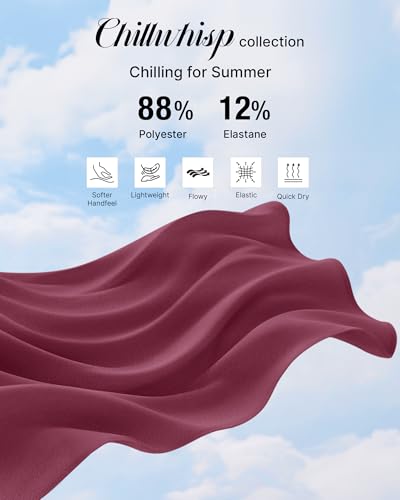 G4Free Tennis Skirts for Women Elastic Waist Running Short Skirt Casual Summer Soft Comfortable Active Golf Sports Skorts with Pockets(Dark Burgundy,L)