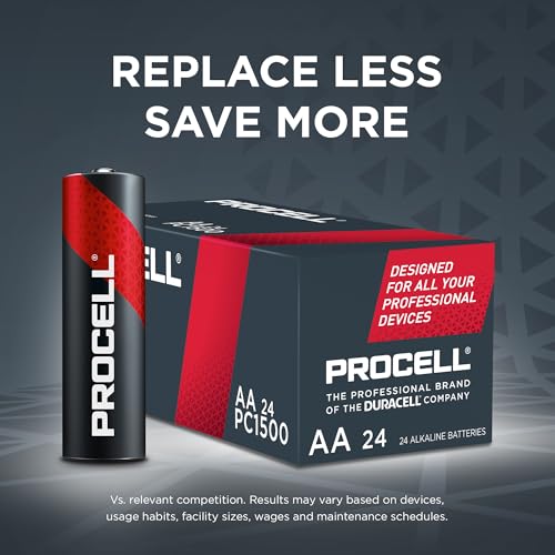 PROCELL Alkaline AA Batteries, 1.5V, Double A Battery with Long-Lasting Power, All-Purpose Industrial Batteries AA Size 144-Count Bulk Pack, Professional Power for Facility Devices
