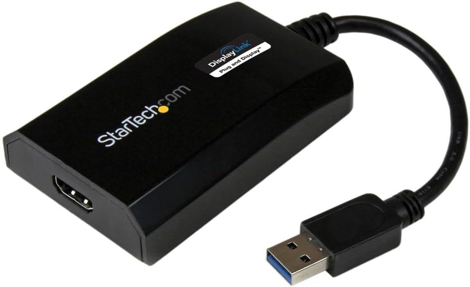 StarTech.com USB 3.0 to HDMI Adapter - DisplayLink Certified - 1080p (1920x1200) - USB Type-A to HDMI Display Adapter Converter for Monitor - External Video & Graphics Card - Windows/Mac (USB32HDPRO)
