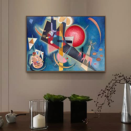 123 Life Wassily Kandinsky Canvas Wall Art - Im Blau Poster Print - Expressionism Painting - Abstract Art Wall Decor For School Classroom Unframed (Im Blau,12X18Inches/30X45Cm) #TOP2