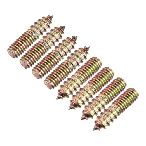 Image of uxcell 5 /16-18x1-1 /4 Hanger Bolts, 8pcs Double Ended Screws Wood Dowel Screws for Furniture