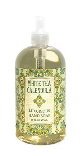 Greenwich Bay WHITE TEA CALENDULA Shea Butter Hand Soap Enriched with Cocoa Butter, Virgin Olive Oil, Grapeseed Oil and White Tea Extracts 16 oz