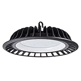 10 luces LED Hibay High Bay para exteriores, montaje en techo, 200 W, color blanco neutro, 4000 K, impermeable, IP65, muy brillante, 18000 lúmenes, almacén, taller, garaje, sótano, iluminación Hibo