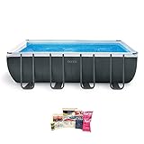 Intex 18ft x 9ft x 52in Ultra XTR Rectangular Pool, Pump, & Chemical Cleaner Kit